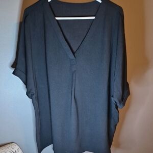 Amazon Women's Black V-Neck Blouse